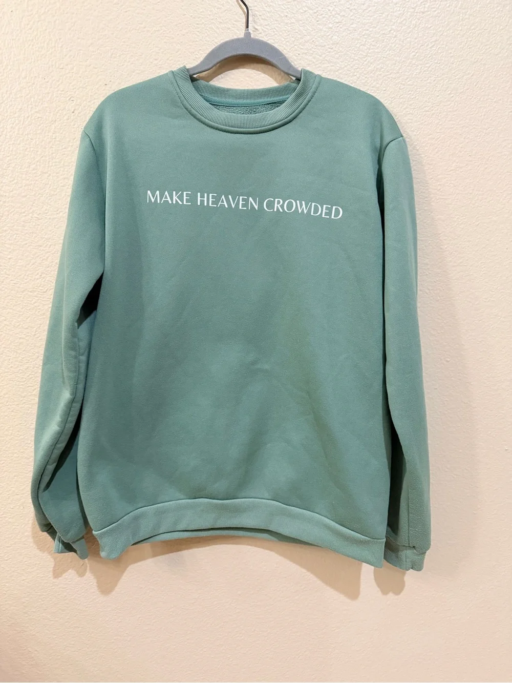 SHEIN Crewneck Sweatshirt Bundle Lot Size M Red & Make Heaven Crowded Green